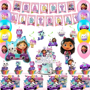 Gabby's Dollhouse Birthday Party Supplies, 35 Pcs Gabby's Dollhouse Party Decorations Set- Gabby's Dollhouse Birthday Decorations Banners Tablecloth & Gabby's Dollhouse Balloons Cake Toppers etc Gabby Gabby's Dollhouse Birthday Party Supplies, 35 Pcs Gabby's Dollhouse Party Decorations Set- Gabby's Dollhouse Birthday Decorations Banners Tablecloth & Gabby's Dollhouse Balloons Cake Toppers etc Gabby
