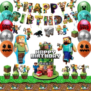 Minecraft Birthday Party Supplies,52pcs Minecraft Party Decorations Set - Minecraft Birthday Decorations Banners Tablecloth Minecraft Balloon Cake Topper etc. Minecraft Party Supplies Minecraft Birthday Party Supplies,52pcs Minecraft Party Decorations Set - Minecraft Birthday Decorations Banners Tablecloth Minecraft Balloon Cake Topper etc. Minecraft Party Supplies