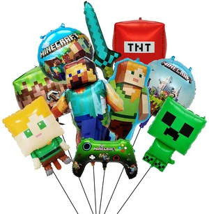 10pcs Minecraft Party Decoration Balloons, Minecraft Character Foil Balloons, etc. Minecraft Themed Birthday Party Decorations, Suitable for Minecraft Children's Party Decorations 10pcs Minecraft Party Decoration Balloons, Minecraft Character Foil Balloons, etc. Minecraft Themed Birthday Party Decorations, Suitable for Minecraft Children's Party Decorations