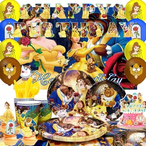 98pcs Beauty and Beast Birthday Party Decorations & Beauty and Beast Themed Tableware Set-Beauty and Beast Plates Cups Tablecloth Balloons Backdrop etc Beauty and Beast Birthday Supplies for Girls 98pcs Beauty and Beast Birthday Party Decorations & Beauty and Beast Themed Tableware Set-Beauty and Beast Plates Cups Tablecloth Balloons Backdrop etc Beauty and Beast Birthday Supplies for Girls
