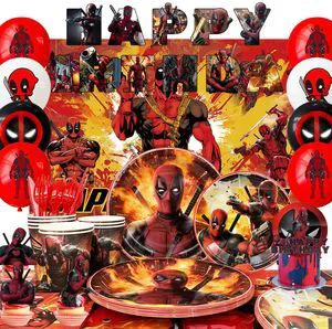 Deadpool Party Supplies,98 Pcs Deadpool Birthday Decorations & Deadpool Party Tableware Set - Deadpool Decorations Balloons Banner & Tablecloth Plates Cups Napkins etc Deadpool Birthday Party Supplies Deadpool Party Supplies,98 Pcs Deadpool Birthday Decorations & Deadpool Party Tableware Set - Deadpool Decorations Balloons Banner & Tablecloth Plates Cups Napkins etc Deadpool Birthday Party Supplies