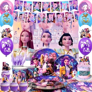 112 Pcs Kpop Demon Hunter Birthday Decorations & Tableware Set - Kpop Demon Hunter Party Banner Balloons Plates etc Kpop Demon Hunter Party Decorations 112 Pcs Kpop Demon Hunter Birthday Decorations & Tableware Set - Kpop Demon Hunter Party Banner Balloons Plates etc Kpop Demon Hunter Party Decorations