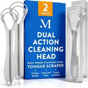 Tongue Scraper for Adults (2 Pack), Reduce Bad Breath, Metal Tongue Scraper, Tongue Cleaner, Tongue Scraper, Stainless Steel Tongue Scraper, Tongue Cleaner for Adults, Tongue Scrubber Tongue Scraper for Adults (2 Pack), Reduce Bad Breath, Metal Tongue Scraper, Tongue Cleaner, Tongue Scraper, Stainless Steel Tongue Scraper, Tongue Cleaner for Adults, Tongue Scrubber