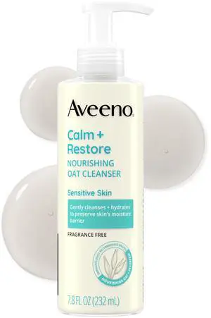 Calm Restore Oat Facial Cleanser, moisturizing daily face wash for sensitive skin formulated with oat and feverfew extract, hypoallergenic, non-comedogenic, fragrance free, 7.8 fl oz Calm Restore Oat Facial Cleanser, moisturizing daily face wash for sensitive skin formulated with oat and feverfew extract, hypoallergenic, non-comedogenic, fragrance free, 7.8 fl oz