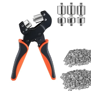 VEVOR Grommet Tool Kit 1/4" 5/16" 3/8" 900 PCS Grommets Eyelet Tool Kit, with Eyelets and Washers, Manual Grommet Press Pliers, Hole Punch Tools, Blocks, for Leather, Tarps, Shoes, Crafts, Fabric VEVOR Grommet Tool Kit 1/4" 5/16" 3/8" 900 PCS Grommets Eyelet Tool Kit, with Eyelets and Washers, Manual Grommet Press Pliers, Hole Punch Tools, Blocks, for Leather, Tarps, Shoes, Crafts, Fabric