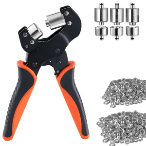 VEVOR Grommet Tool Kit 5/16" 3/8" 1/2" 900 PCS Grommets Eyelet Tool Kit, with Eyelets and Washers, Manual Grommet Press Pliers, Hole Punch Tools, Blocks, for Leather, Tarps, Shoes, Crafts, Fabric VEVOR Grommet Tool Kit 5/16" 3/8" 1/2" 900 PCS Grommets Eyelet Tool Kit, with Eyelets and Washers, Manual Grommet Press Pliers, Hole Punch Tools, Blocks, for Leather, Tarps, Shoes, Crafts, Fabric