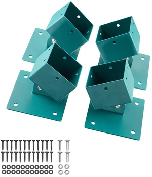 VEVOR Swing Set Brackets, 4 Pack Heavy Duty Swing Set Leveling Hardware, Fits 4 x 4 in Post (Actual 3.6 x 3.6 in), 45°-60° Angle Range, Stainless Steel Anchor Level Kit on Uneven Grass Wooden Ground VEVOR Swing Set Brackets, 4 Pack Heavy Duty Swing Set Leveling Hardware, Fits 4 x 4 in Post (Actual 3.6 x 3.6 in), 45°-60° Angle Range, Stainless Steel Anchor Level Kit on Uneven Grass Wooden Ground