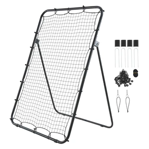 VEVOR Baseball Softball Rebounder Net 4 x 6 ft Pitch Back Trainer Target, 5 Adjustable Angles with Strike Zone, Steel Frame, Bounce Back Net for Pitching & Fielding Training, Return Practice VEVOR Baseball Softball Rebounder Net 4 x 6 ft Pitch Back Trainer Target, 5 Adjustable Angles with Strike Zone, Steel Frame, Bounce Back Net for Pitching & Fielding Training, Return Practice