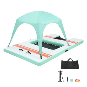 VEVOR Inflatable Floating Dock, 10 x 6 FT Inflatable Dock Platform, Non-Slip Water Air Mat with Portable Carrying Bag and Detachable Ladder, Floating Water Platform Island Raft for Pool Beach Ocean VEVOR Inflatable Floating Dock, 10 x 6 FT Inflatable Dock Platform, Non-Slip Water Air Mat with Portable Carrying Bag and Detachable Ladder, Floating Water Platform Island Raft for Pool Beach Ocean