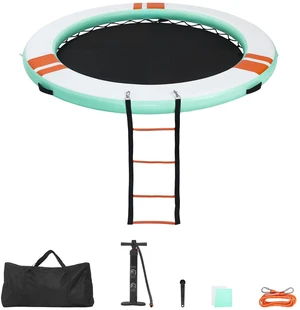 VEVOR Inflatable Floating Dock, 12 FT Round Inflatable Dock Platform, Non-Slip Water Air Mat with Portable Carrying Bag and Detachable Ladder, Floating Water Platform Island Raft for Pool Beach Ocean VEVOR Inflatable Floating Dock, 12 FT Round Inflatable Dock Platform, Non-Slip Water Air Mat with Portable Carrying Bag and Detachable Ladder, Floating Water Platform Island Raft for Pool Beach Ocean