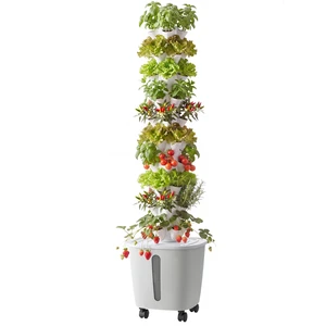 VEVOR Hydroponic Tower, 50 Pods 10 Tiers Hydroponics Growing System Kit with App Control & Casters, Vertical Home Garden with 20L Water Tank & Pump, Planter for Indoor Herbs, Fruits and Vegetables VEVOR Hydroponic Tower, 50 Pods 10 Tiers Hydroponics Growing System Kit with App Control & Casters, Vertical Home Garden with 20L Water Tank & Pump, Planter for Indoor Herbs, Fruits and Vegetables