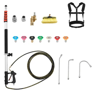 VEVOR 25 FT Pressure Washer Telescoping Wand, with Power Washer Extension Wands & High Pressure Hose, Brush Head, 7 Nozzles, Hose Adapter, Upgrade Support Belt, Storage Bag, 4000 PSI for High Cleaning VEVOR 25 FT Pressure Washer Telescoping Wand, with Power Washer Extension Wands & High Pressure Hose, Brush Head, 7 Nozzles, Hose Adapter, Upgrade Support Belt, Storage Bag, 4000 PSI for High Cleaning
