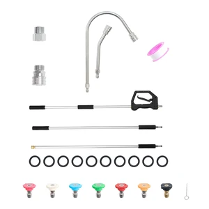VEVOR 9 FT Pressure Washer Telescoping Wand, 3-Section with Power Washer Extension Wands, 7 Nozzles, Hose Adapter, Support Belt, Storage Bag, 4000 PSI Telescopic Gutter Cleaner for High Cleaning VEVOR 9 FT Pressure Washer Telescoping Wand, 3-Section with Power Washer Extension Wands, 7 Nozzles, Hose Adapter, Support Belt, Storage Bag, 4000 PSI Telescopic Gutter Cleaner for High Cleaning