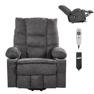 VEVOR Power Lift Recliner Chair, Large Electric Lift Chair with Heat and Massage for Elderly, Infinite Position Adjustment, Chenille Fabric, with Side Pockets, Cup Holders and USB Port, Dark Gray VEVOR Power Lift Recliner Chair, Large Electric Lift Chair with Heat and Massage for Elderly, Infinite Position Adjustment, Chenille Fabric, with Side Pockets, Cup Holders and USB Port, Dark Gray
