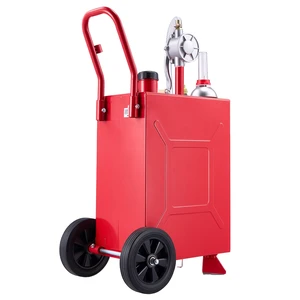 VEVOR 15 Gallon Fuel Gas Caddy, Carbon Steel, Portable Fuel Transfer Storage Tank with Manual Pump & Rolling Wheels, Gasoline Diesel Can Container, for Cars, Lawn Mowers, ATVs, Boats, Motorcycles, Red VEVOR 15 Gallon Fuel Gas Caddy, Carbon Steel, Portable Fuel Transfer Storage Tank with Manual Pump & Rolling Wheels, Gasoline Diesel Can Container, for Cars, Lawn Mowers, ATVs, Boats, Motorcycles, Red