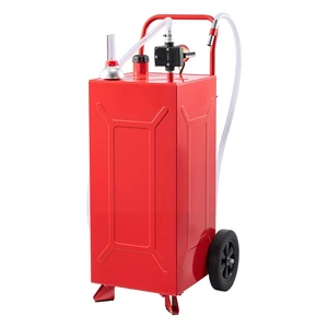 VEVOR 30 Gallon Fuel Gas Caddy, Carbon Steel, Portable Fuel Transfer Storage Tank with Electric Pump & 2 Wheels, Gasoline Diesel Can Container, for Cars, Lawn Mowers, ATVs, Boats, Motorcycles, Red VEVOR 30 Gallon Fuel Gas Caddy, Carbon Steel, Portable Fuel Transfer Storage Tank with Electric Pump & 2 Wheels, Gasoline Diesel Can Container, for Cars, Lawn Mowers, ATVs, Boats, Motorcycles, Red