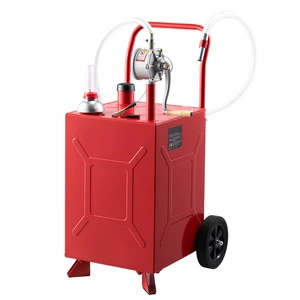 VEVOR 20 Gallon Fuel Gas Caddy, Carbon Steel, Portable Fuel Transfer Storage Tank with Manual Pump & Rolling Wheels, Gasoline Diesel Can Container, for Cars, Lawn Mowers, ATVs, Boats, Motorcycles, Red VEVOR 20 Gallon Fuel Gas Caddy, Carbon Steel, Portable Fuel Transfer Storage Tank with Manual Pump & Rolling Wheels, Gasoline Diesel Can Container, for Cars, Lawn Mowers, ATVs, Boats, Motorcycles, Red