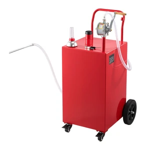 VEVOR 40 Gallon Fuel Gas Caddy, Carbon Steel, Portable Fuel Transfer Storage Tank with Manual Pump and 4 Wheels, Gasoline Diesel Can Container, for Cars, Lawn Mowers, ATVs, Boats, Motorcycles, Red VEVOR 40 Gallon Fuel Gas Caddy, Carbon Steel, Portable Fuel Transfer Storage Tank with Manual Pump and 4 Wheels, Gasoline Diesel Can Container, for Cars, Lawn Mowers, ATVs, Boats, Motorcycles, Red