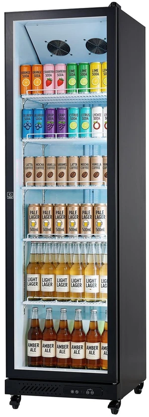 VEVOR Commercial Merchandiser Refrigerator, 12.4 Cu.Ft / 350 L Glass Door Display Refrigerator, Upright Beverage Cooler Fridge with 5 Adjustable Shelves, Soft LED Light & Casters for Homes Shops Bars VEVOR Commercial Merchandiser Refrigerator, 12.4 Cu.Ft / 350 L Glass Door Display Refrigerator, Upright Beverage Cooler Fridge with 5 Adjustable Shelves, Soft LED Light & Casters for Homes Shops Bars