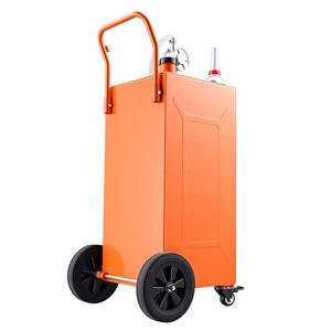 VEVOR 35 Gallon Fuel Gas Caddy, Carbon Steel, Portable Fuel Transfer Storage Tank with Manual Pump & 4 Wheels, Gasoline Diesel Can Container, for Cars, Lawn Mowers, ATVs, Boats, Motorcycles, Orange VEVOR 35 Gallon Fuel Gas Caddy, Carbon Steel, Portable Fuel Transfer Storage Tank with Manual Pump & 4 Wheels, Gasoline Diesel Can Container, for Cars, Lawn Mowers, ATVs, Boats, Motorcycles, Orange