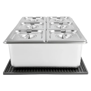 VEVOR Countertop Food Serving Display Container, Stainless Steel Food Salad Server Tray, Buffet Condiment Dispenser, Ice Cooled Rack with Separate Lid, for Restaurant, Hotel, Party (6x1/6 Pan) VEVOR Countertop Food Serving Display Container, Stainless Steel Food Salad Server Tray, Buffet Condiment Dispenser, Ice Cooled Rack with Separate Lid, for Restaurant, Hotel, Party (6x1/6 Pan)
