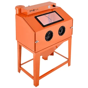 VEVOR 115 Gallon Sandblasting Cabinet, Heavy Duty Steel Sand Blasting Cabinet with 31-Gallon Media Hopper, Dual Blasting Guns & 1.6HP Dust Collector for Oversized Parts Surface Finishing, Rust Removal VEVOR 115 Gallon Sandblasting Cabinet, Heavy Duty Steel Sand Blasting Cabinet with 31-Gallon Media Hopper, Dual Blasting Guns & 1.6HP Dust Collector for Oversized Parts Surface Finishing, Rust Removal