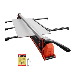 VEVOR 63-Inch Manual Tile Cutter, Upgraded Rail and Sliding Head, Precision Alignment Guide, Tungsten Carbide Cutting Wheel, Support Legs with Swivel Wheels, for DIY Pros, Ceramic, Floor, Wall Tiles VEVOR 63-Inch Manual Tile Cutter, Upgraded Rail and Sliding Head, Precision Alignment Guide, Tungsten Carbide Cutting Wheel, Support Legs with Swivel Wheels, for DIY Pros, Ceramic, Floor, Wall Tiles