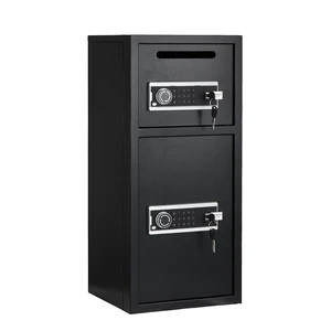 VEVOR 7.2 cu.ft Safe Box, Double Doors Safe Lock Box with Key, Password and LED, Fireproof Cold Rolled Steel Storage Drop Slot Vault for Money, Documents, Jewelry and Valuables, Easy Assembly, Black VEVOR 7.2 cu.ft Safe Box, Double Doors Safe Lock Box with Key, Password and LED, Fireproof Cold Rolled Steel Storage Drop Slot Vault for Money, Documents, Jewelry and Valuables, Easy Assembly, Black
