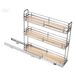 VEVOR Pull Out Spice Rack Organizer for Cabinet, 3 Tier Slide Out Spice Rack Organizer, Height Adjustable Heavy Duty Metal Seasoning Kitchen Basket for Cabinets, 5.75"W x 20.98"D x 21.34"H, Silver VEVOR Pull Out Spice Rack Organizer for Cabinet, 3 Tier Slide Out Spice Rack Organizer, Height Adjustable Heavy Duty Metal Seasoning Kitchen Basket for Cabinets, 5.75"W x 20.98"D x 21.34"H, Silver