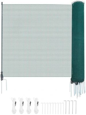 VEVOR Temporary Fence with Posts, 3.9 x 49.2 FT Plastic Mesh Fencing, Garden Safety Fences Netting with Double-Spike Stakes & Guy Ropes, Temporary Fence for Dogs, Chickens, Plants, Outdoor Yards VEVOR Temporary Fence with Posts, 3.9 x 49.2 FT Plastic Mesh Fencing, Garden Safety Fences Netting with Double-Spike Stakes & Guy Ropes, Temporary Fence for Dogs, Chickens, Plants, Outdoor Yards