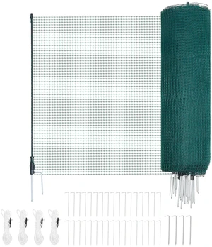 VEVOR Temporary Fence with Posts, 3 x 164 FT Plastic Mesh Fencing, Garden Safety Fences Netting with Double-Spike Stakes & Guy Ropes, Temporary Fence for Dogs, Chickens, Plants, Outdoor Yards VEVOR Temporary Fence with Posts, 3 x 164 FT Plastic Mesh Fencing, Garden Safety Fences Netting with Double-Spike Stakes & Guy Ropes, Temporary Fence for Dogs, Chickens, Plants, Outdoor Yards