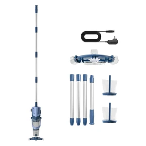 VEVOR Handheld Pool Vacuum, 26 GPM Cordless Spa Hot Tub Vacuum with Extension Pole, 60 Mins Running Time, Powerful Suction for Leaves and Debris, Rechargeable Pool Cleaner for Above Ground Pools VEVOR Handheld Pool Vacuum, 26 GPM Cordless Spa Hot Tub Vacuum with Extension Pole, 60 Mins Running Time, Powerful Suction for Leaves and Debris, Rechargeable Pool Cleaner for Above Ground Pools