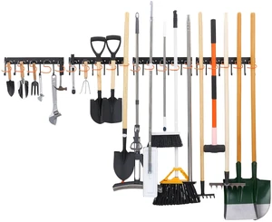 VEVOR Garage Tool Organizer 68 Inch 450 lbs Wall Mount Garden Tool Rack, Heavy Duty Hanging Storage Organization, 4 Rails with 24 Fixed L-Hooks, 20 Adjustable S-Hooks, for Yard Tools, Shovel, Shed VEVOR Garage Tool Organizer 68 Inch 450 lbs Wall Mount Garden Tool Rack, Heavy Duty Hanging Storage Organization, 4 Rails with 24 Fixed L-Hooks, 20 Adjustable S-Hooks, for Yard Tools, Shovel, Shed