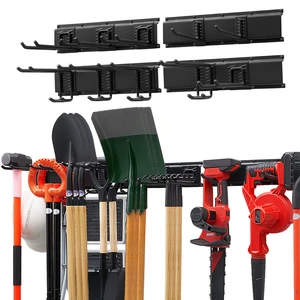 VEVOR Garage Tool Organizer 66 Inch 800 lbs Wall Mount Garden Tool Rack, Heavy Duty Garage Hanging Storage Rack Organization with 4 Rails and 10 Adjustable Hooks, for Yard Tools, Shovel, Rake, Shed VEVOR Garage Tool Organizer 66 Inch 800 lbs Wall Mount Garden Tool Rack, Heavy Duty Garage Hanging Storage Rack Organization with 4 Rails and 10 Adjustable Hooks, for Yard Tools, Shovel, Rake, Shed