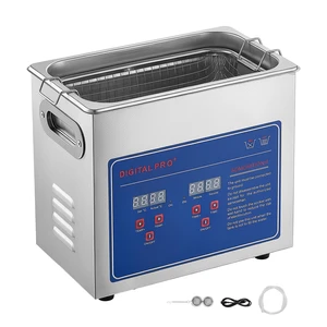 VEVOR Ultrasonic Cleaner 3L-Class Capacity Ultrasonic Parts Cleaner 40kHz, Digital Time and Temp Control, Stainless Steel Ultra Sonic Cleaning Machine with Cleaning Baskets, for Jewelry, Small Items VEVOR Ultrasonic Cleaner 3L-Class Capacity Ultrasonic Parts Cleaner 40kHz, Digital Time and Temp Control, Stainless Steel Ultra Sonic Cleaning Machine with Cleaning Baskets, for Jewelry, Small Items