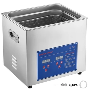 VEVOR Ultrasonic Cleaner 10L-Class Capacity Ultrasonic Parts Cleaner 40kHz, Digital Time and Temp Control, Stainless Steel Ultra Sonic Cleaning Machine with Cleaning Baskets, for Auto Parts, Glasses VEVOR Ultrasonic Cleaner 10L-Class Capacity Ultrasonic Parts Cleaner 40kHz, Digital Time and Temp Control, Stainless Steel Ultra Sonic Cleaning Machine with Cleaning Baskets, for Auto Parts, Glasses