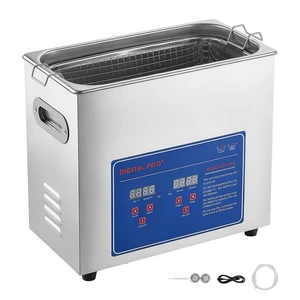 VEVOR Ultrasonic Cleaner 6L-Class Capacity Ultrasonic Parts Cleaner 40kHz, Digital Time and Temp Control, Stainless Steel Ultra Sonic Cleaning Machine with Cleaning Baskets, for Jewelry, Small Items VEVOR Ultrasonic Cleaner 6L-Class Capacity Ultrasonic Parts Cleaner 40kHz, Digital Time and Temp Control, Stainless Steel Ultra Sonic Cleaning Machine with Cleaning Baskets, for Jewelry, Small Items
