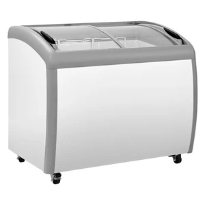 VEVOR Commercial Ice Cream Display Case, 9.3 Cu.ft Chest Freezer, -19 to 3 Temp Adjustable Mobile Top Deep Freezer with 3 Wire Baskets, 2 Sliding Glass Doors, Locking Casters & LED Strip Lighting VEVOR Commercial Ice Cream Display Case, 9.3 Cu.ft Chest Freezer, -19 to 3 Temp Adjustable Mobile Top Deep Freezer with 3 Wire Baskets, 2 Sliding Glass Doors, Locking Casters & LED Strip Lighting