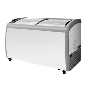 VEVOR Commercial Ice Cream Display Case, 12.8 Cu.ft Chest Freezer, -19 to 3 Temp Adjustable Mobile Top Deep Freezer with 4 Wire Baskets, 2 Sliding Glass Doors, Locking Casters & LED Strip Lighting VEVOR Commercial Ice Cream Display Case, 12.8 Cu.ft Chest Freezer, -19 to 3 Temp Adjustable Mobile Top Deep Freezer with 4 Wire Baskets, 2 Sliding Glass Doors, Locking Casters & LED Strip Lighting