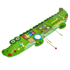 VEVOR Crocodile Activity Wall Busy Board, 9 Activities, Montessori Sensory Wall Panels Toy for Kids Ages 3-12, Interactive Learning Activity Center, Great for Toddler, Playroom, Nursery, Classroom VEVOR Crocodile Activity Wall Busy Board, 9 Activities, Montessori Sensory Wall Panels Toy for Kids Ages 3-12, Interactive Learning Activity Center, Great for Toddler, Playroom, Nursery, Classroom