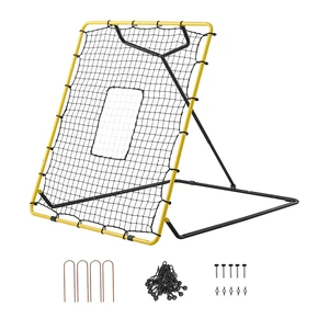 VEVOR Baseball Softball Rebounder Net 4 x 4.5 ft Pitch Back Trainer Target, 4 Adjustable Angles with Strike Zone, Steel Frame, Bounce Back Net for Pitching & Fielding Training, Return Practice VEVOR Baseball Softball Rebounder Net 4 x 4.5 ft Pitch Back Trainer Target, 4 Adjustable Angles with Strike Zone, Steel Frame, Bounce Back Net for Pitching & Fielding Training, Return Practice