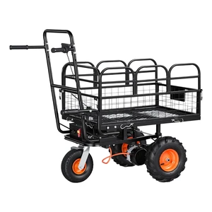 VEVOR Electric Utility Cart, 36V 432Wh Battery Powered Electric Wagon, 500W Power Wheelbarrow with Brake, 500 lbs Load Heavy Duty Steel Garden Cart for Farm and Yard All Purpose Modular Cargo Bed VEVOR Electric Utility Cart, 36V 432Wh Battery Powered Electric Wagon, 500W Power Wheelbarrow with Brake, 500 lbs Load Heavy Duty Steel Garden Cart for Farm and Yard All Purpose Modular Cargo Bed