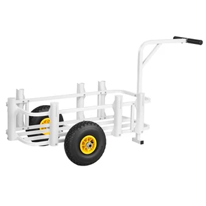 VEVOR Beach Fishing Cart, 200 lbs Load Capacity, Fishing Cart Wagon with Heavy-Duty Carbon Steel Frame, 11 in All-Terrain Tires, 7 Rod Holders, Easy to Clean, for Outdoor Activities Camping Picnic VEVOR Beach Fishing Cart, 200 lbs Load Capacity, Fishing Cart Wagon with Heavy-Duty Carbon Steel Frame, 11 in All-Terrain Tires, 7 Rod Holders, Easy to Clean, for Outdoor Activities Camping Picnic