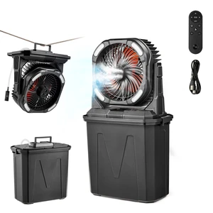 VEVOR Misting Fan, More than 2700RPM Motor Mister Fan, Mister Cooling Fans with 2.38 gal Water Tank, 10000mAh Battery, 4-Speed Wind & 5 Lighting Modes, Water Cooling Fans for Indoor, Outdoor, Patio VEVOR Misting Fan, More than 2700RPM Motor Mister Fan, Mister Cooling Fans with 2.38 gal Water Tank, 10000mAh Battery, 4-Speed Wind & 5 Lighting Modes, Water Cooling Fans for Indoor, Outdoor, Patio