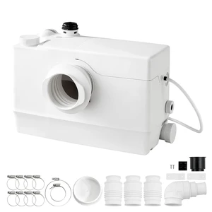 VEVOR Macerator Pump 800W 12000L/h Flow 32.8 ft/10 m Head Sewage Pump, Waste Water Disposal Upflush Machine with 4 Inlets, Macerating Toilet Sewerage, for Basement, Toilet, Sink, Laundry, Kitchen VEVOR Macerator Pump 800W 12000L/h Flow 32.8 ft/10 m Head Sewage Pump, Waste Water Disposal Upflush Machine with 4 Inlets, Macerating Toilet Sewerage, for Basement, Toilet, Sink, Laundry, Kitchen
