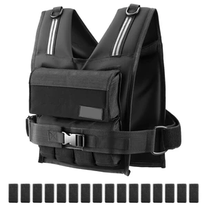 VEVOR Adjustable Weighted Vest, 35 lbs Body Weight Vest with Iron Weights, Shoulder Pad, and Reflective Stripe, Exercise Set for Men Women, Heavy-Duty Workout Equipment for Strength Training Running VEVOR Adjustable Weighted Vest, 35 lbs Body Weight Vest with Iron Weights, Shoulder Pad, and Reflective Stripe, Exercise Set for Men Women, Heavy-Duty Workout Equipment for Strength Training Running