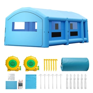 VEVOR Inflatable Paint Booth, 33 x 20 x 13 ft, Portable Spray Booth with 950W+1100W Blowers, Large Filter Cotton, Changing Area, Arched Roof Painting Tent for Full-Size Pickup Truck, Small Speedboat VEVOR Inflatable Paint Booth, 33 x 20 x 13 ft, Portable Spray Booth with 950W+1100W Blowers, Large Filter Cotton, Changing Area, Arched Roof Painting Tent for Full-Size Pickup Truck, Small Speedboat