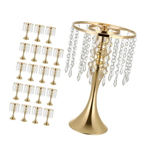 VEVOR 20 PCS Wedding Flower Vase, 13.2 in Tall Flower Table Centerpieces, Crystal Banquet Vases Easy Installation, Electroplated Finish, Versatile Arrangement Stand for Party Events Home Decor, Gold VEVOR 20 PCS Wedding Flower Vase, 13.2 in Tall Flower Table Centerpieces, Crystal Banquet Vases Easy Installation, Electroplated Finish, Versatile Arrangement Stand for Party Events Home Decor, Gold