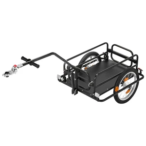 VEVOR Bike Cargo Trailer 88 lbs Load 2-in-1 Pushcart Folding Bicycle Wagon, Heavy-Duty Cart with 16-Inch Wheels, Reflectors, Carbon Steel Frame, Foldable Compact Storage, Fits 22-28 in Bike Wheels VEVOR Bike Cargo Trailer 88 lbs Load 2-in-1 Pushcart Folding Bicycle Wagon, Heavy-Duty Cart with 16-Inch Wheels, Reflectors, Carbon Steel Frame, Foldable Compact Storage, Fits 22-28 in Bike Wheels