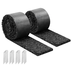 VEVOR Rubber Mulch Mat Roll, 2 Rolls 120 x 4.5 in, Recycled Rubber Permanent Mulch Edging Border, Natural-Looking Flower Barrier with Stakes, 0.5 in Thick Cuttable Garden Edgings for Landscaping VEVOR Rubber Mulch Mat Roll, 2 Rolls 120 x 4.5 in, Recycled Rubber Permanent Mulch Edging Border, Natural-Looking Flower Barrier with Stakes, 0.5 in Thick Cuttable Garden Edgings for Landscaping